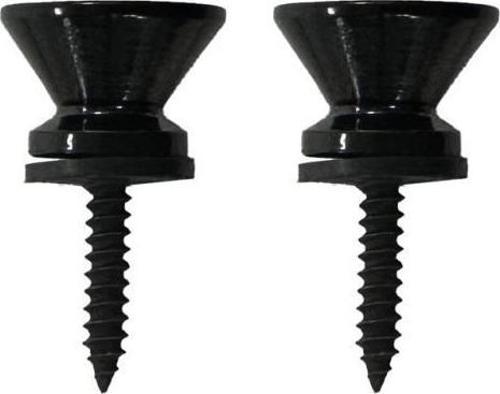 PM1-2X Black Metal Kaliteli Gitar Askı Pimi Omuz Askısı Takmak İçin Vida Pim (2 Adet)