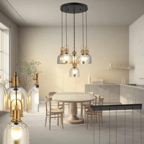Zaira Modern Tasarım Salon Aydınlatması Sarkıt Avizesi 6'lı