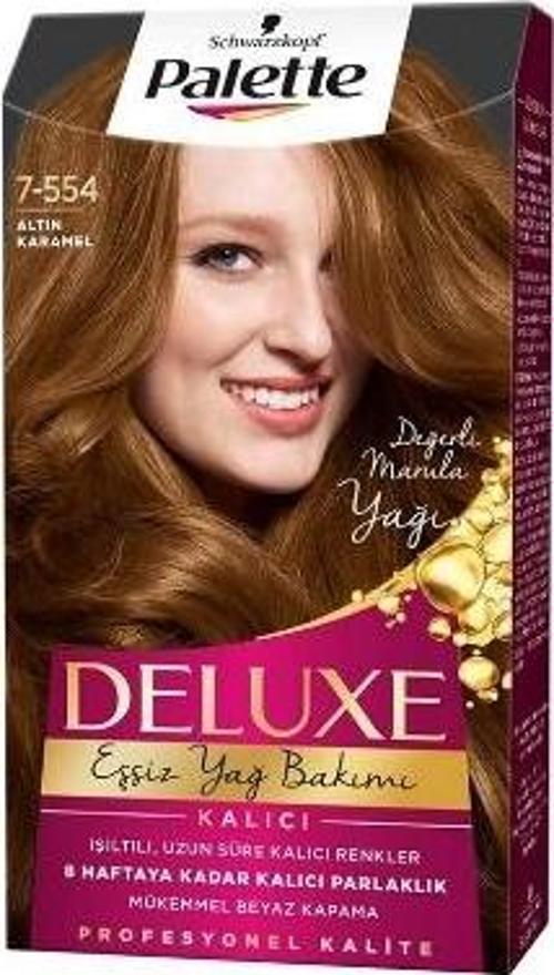 Deluxe Saç Boyası Altın Karamel 7-554 (2'li)