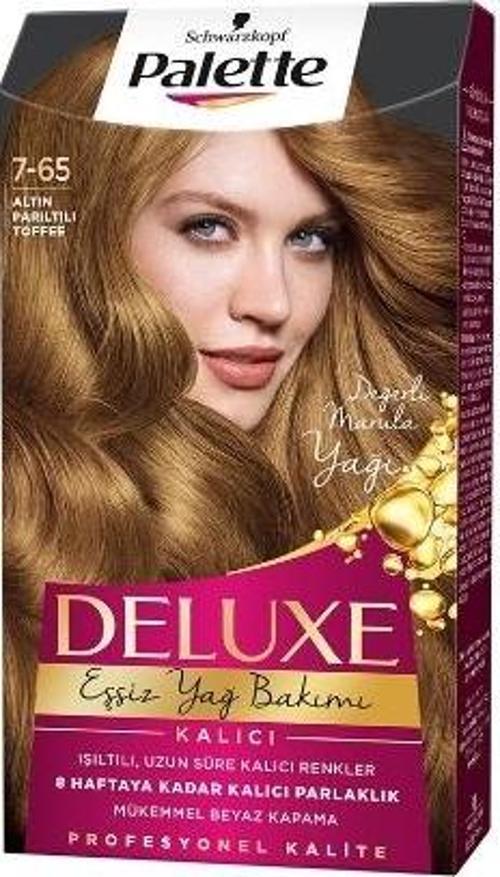 Deluxe Saç Boyası Altın Parıltılı Toffee 7-65 (24'lü)