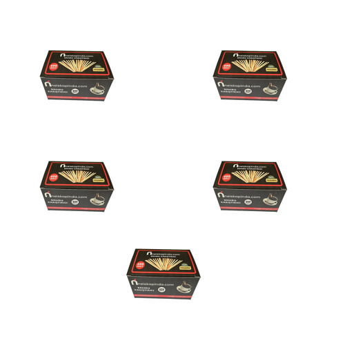 Organik Tahta Ahşap Bambu Çay Kahve Karıştırıcı Çubuk - 10 Cm. - 400 Adetlik 5 Paket