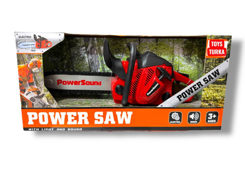 Power Sound Tamir Seti Oyuncak Odun Motoru Sesli Testere 35 Cm