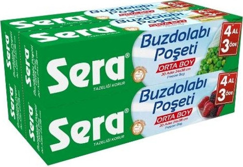 Buzdolabı Poşeti 3+1 20'li Orta (12'li)
