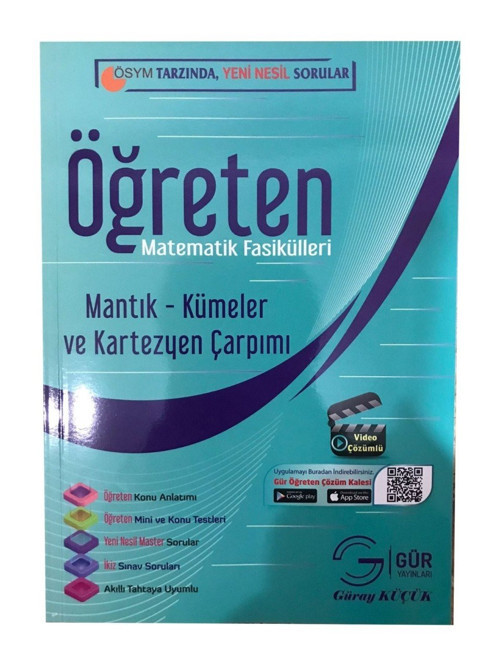 Gür Yayınları 9. Sınıf Öğreten Mantık Kümeler ve Kartezyen Çarpımı