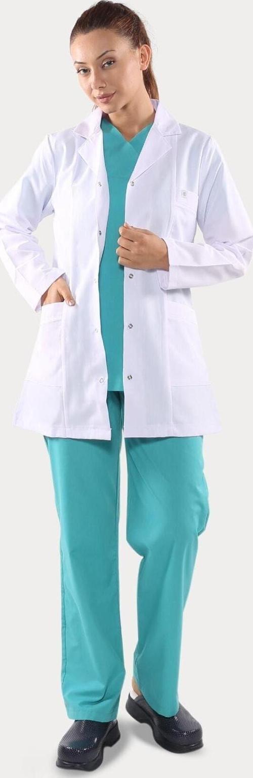 Klasik Yaka Kısa Boy Önlük Doktor Önlüğü Hemşire Önlüğü Öğretmen Eczacı Önlüğü 503a XS