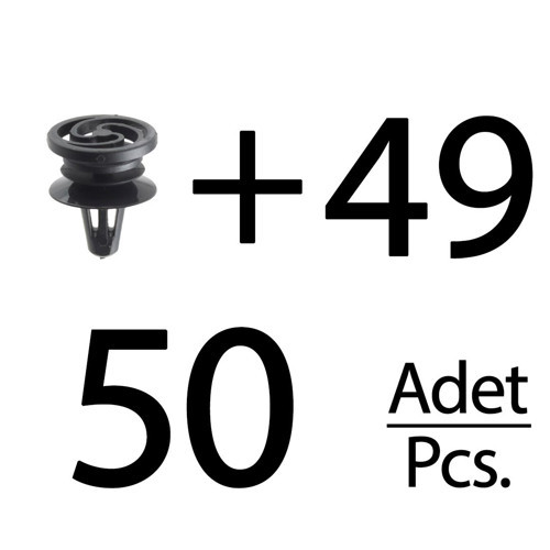 Seat, İbiza, Volkswagen için Döşeme Klips- 50 Adet