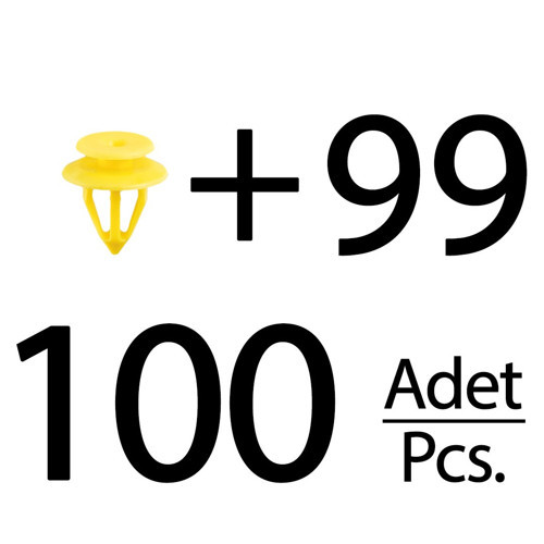 Volkswagen, Seat, Audi için Döşeme Klips- 100'lü