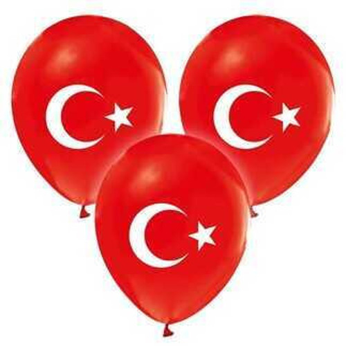 BALON TÜRK BAYRAĞI AY YILDIZLI 100 ADET