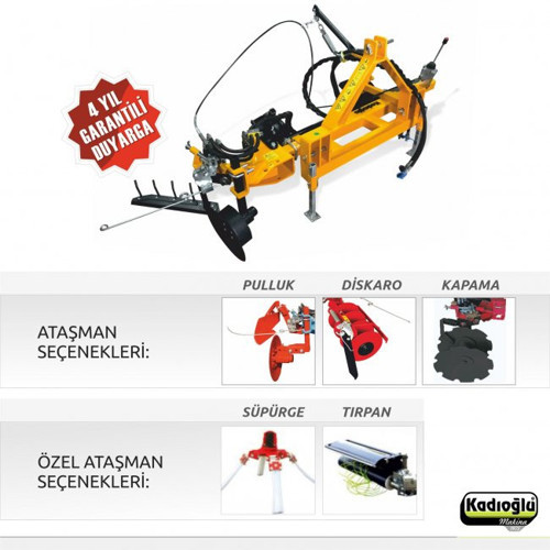 Kadıoğlu Eko Duyarga Taşıyıcı + Çapa Bıçağı + 4'lü Diskaro + Pulluk