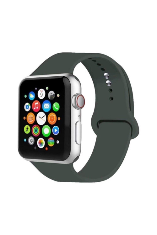 Apple Watch Uyumlu Kordon 2 3 4 5 Seri 42 Mm Ve 44 Mm Silikon Kordon Kayış