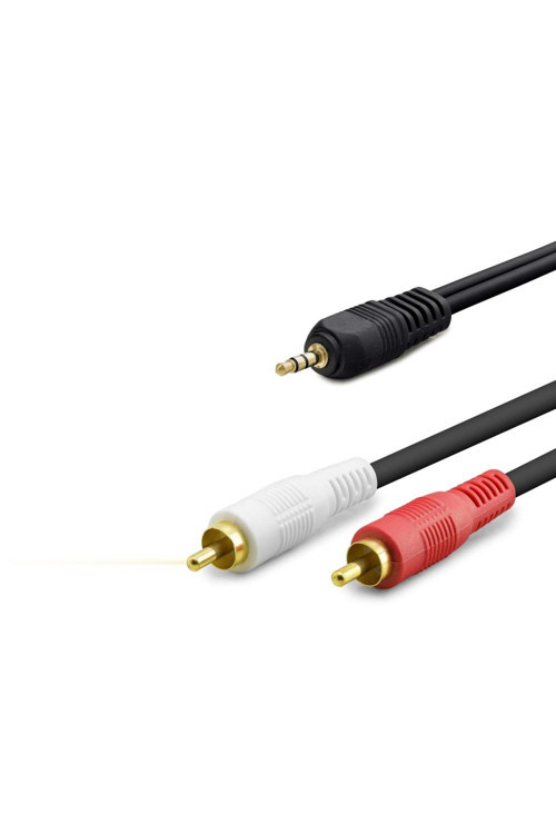 3.5 Mm To 2Rca Kablo 2Lıne Gold 1.5M Siyah HDX1058 TG-V 9100