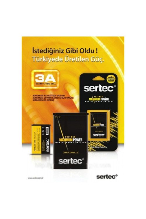 SERTEC- Nokia / NOK-BL-4B / 6111 Uyumlu Batarya TG-V 10217