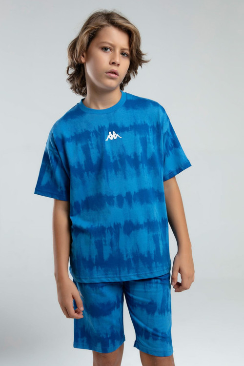 332924 Erkek Çocuk Tie-Dye Desen Şortlu Bermuda Pijama Takım