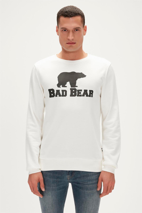 Crewneck Off-White Beyaz Baskılı Erkek Sweatshirt