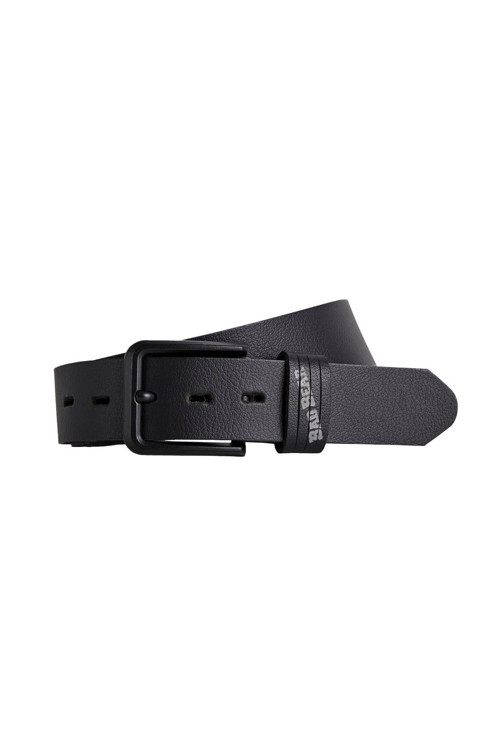 Sliced Belt Siyah Deri Erkek Kemer