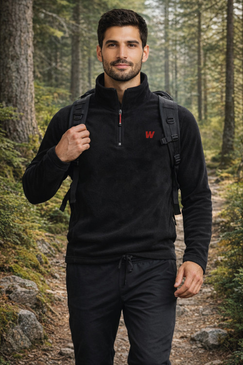Premium Erkek Yarım Fermuarlı Outdoor Spor Polar Ceket