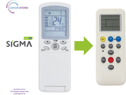 Sigma SGM09INVDMB Klima Kumandası – Eşdeğer