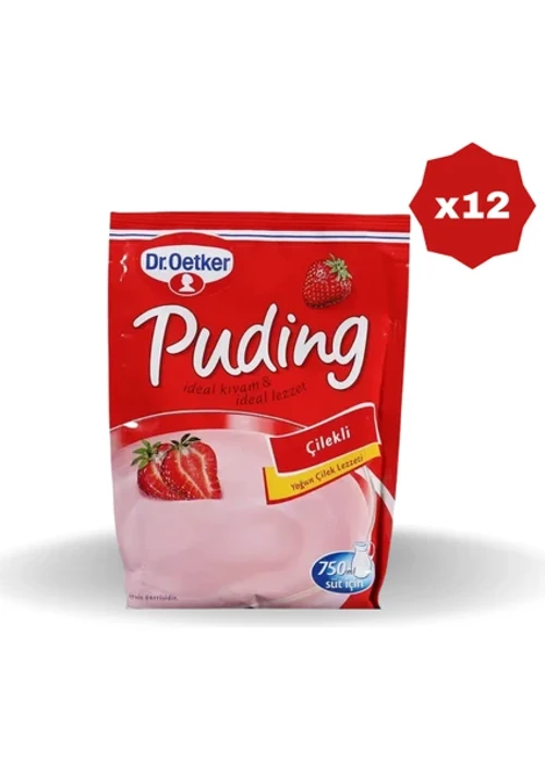 Çilekli Puding 120gr - (12 ADET)