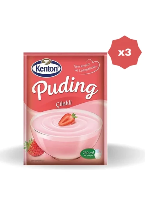 Puding Neşeli Tatlar Çilekli 125 Gr - (3 ADET)