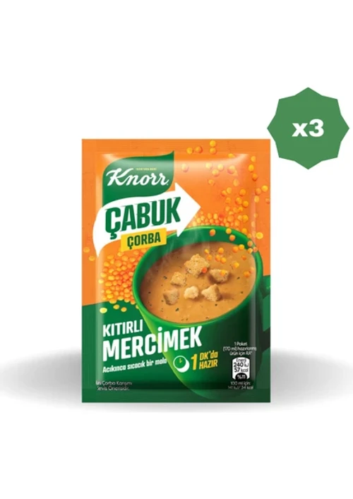 Çabuk Çorba Mercimek - (3 ADET)