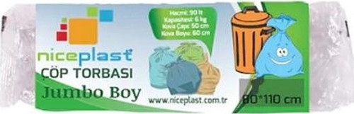 Çöp Torbası Jumbo Kalın 80*110 30'lu (12'li)