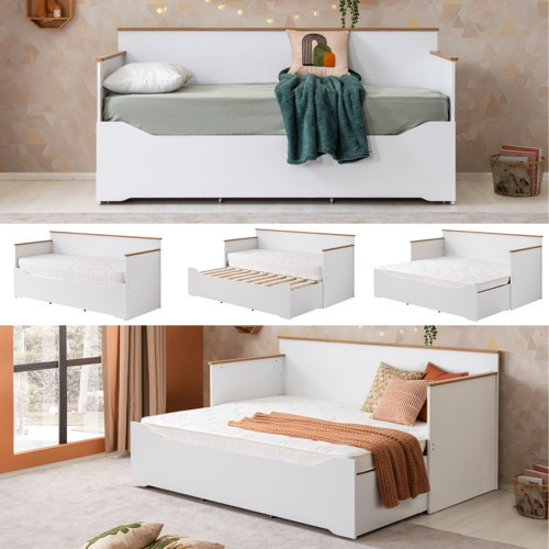 Yavrulu Karyola, Tirilye Divan Karyola, Açılır Çift Kişilik Karyola + Soft Yatak