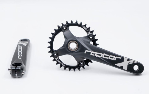Raptor A28Z-AS322 32T 170 mm Tek Yaprak Aynakol Seti Göbek+Aynakol+Yaprak Bisiklet Krank Seti Siyah