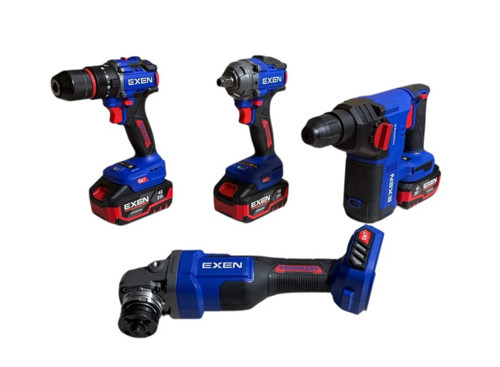 EN 404 SET - 21V 4Ah Kömürsüz Şarjlı Makina 4'lü Set