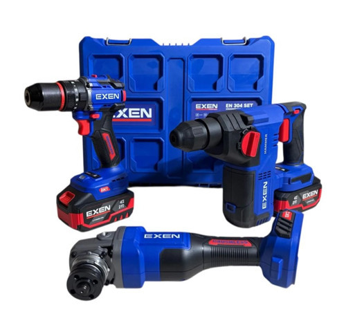EN 304 SET - 21V 4Ah Kömürsüz Şarjlı Makina 3'lü Set