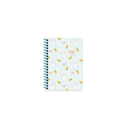 Keskin A6 Çizgili Karton Kapak Kawaii Defter - Tavşan