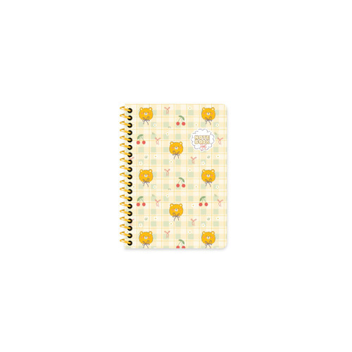 Keskin A6 Çizgili Karton Kapak Kawaii Defter - Ayıcık