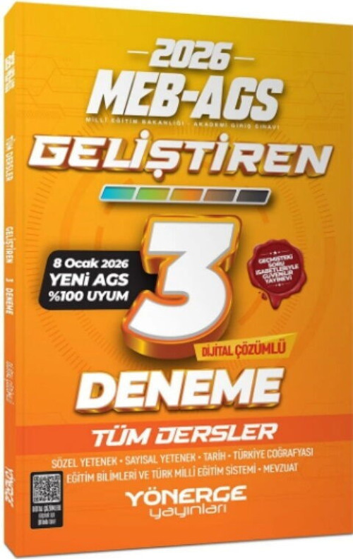 2026 MEB AGS Tüm Dersler Geliştiren 3 Deneme Yönerge Yayınları