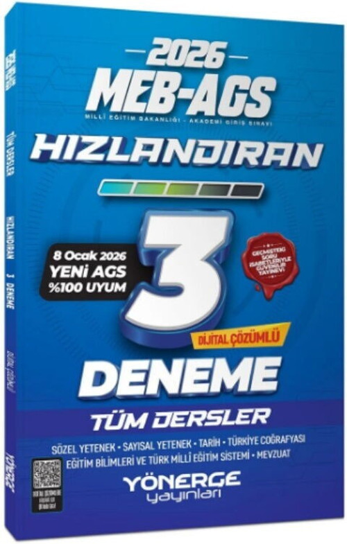 2026 MEB AGS Tüm Dersler Hızlandıran 3 Deneme Yönerge Yayınları