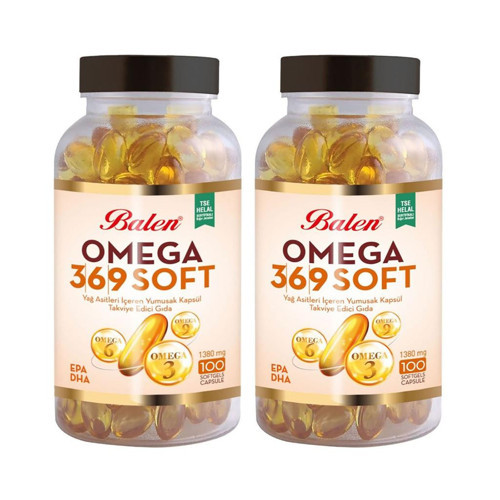 Omega 3-6-9 Soft 1380 Mg 100 Kapsül x 2 Adet