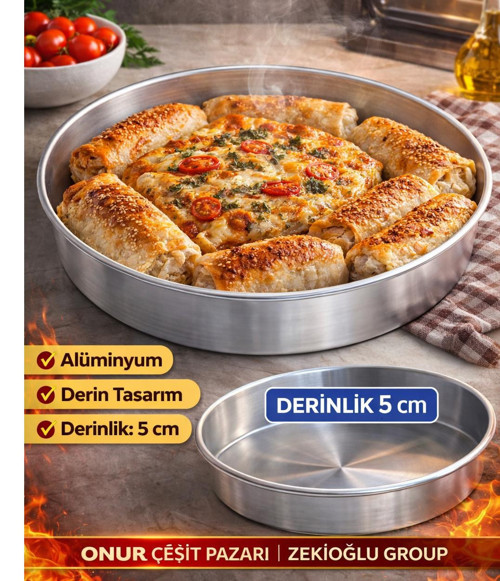 Fırın Tepsisi Çapı: 34 Alüminyum Tepsi Yemek Tepsisi