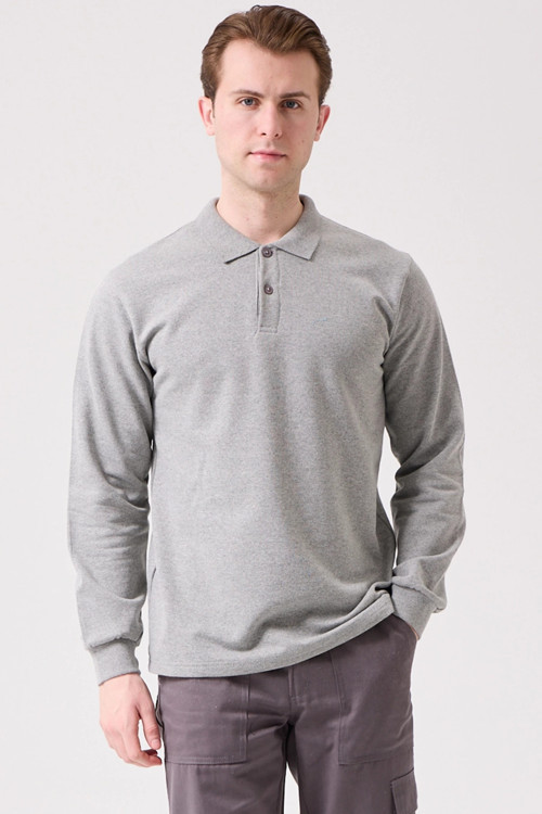 Herba Polo Sweat Erkek Uzun Kollu Pamuklu Sweatshirt İş Ve Günlük Kullanım İçin