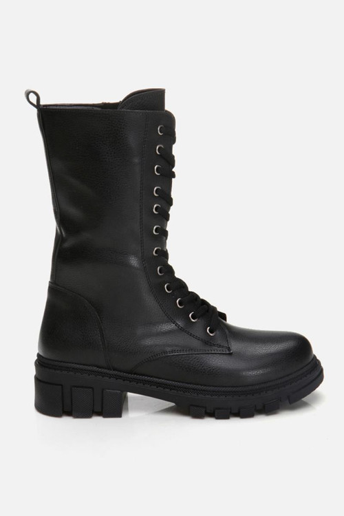 Siyah Kadın Düz Bot