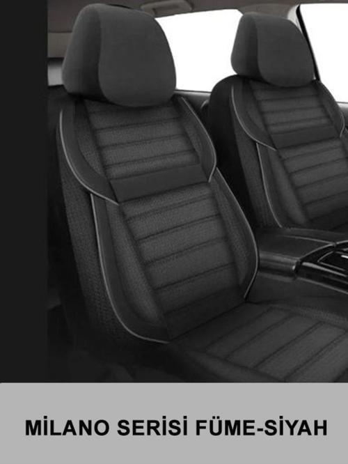 Volvo 960 Uyumlu milano Desen Oto Koltuk araba Kılıfı füme-siyah Model