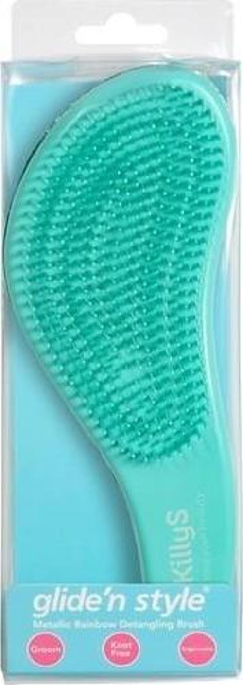 GS-247 Metalik Gökkuşağı Ergonomik Saç Açma Tarama Fırçası