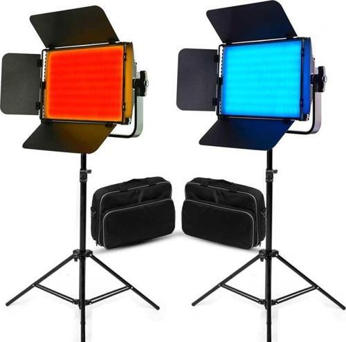 CF-LED 600RGB 2'li Sürekli Panel Led Işık Seti