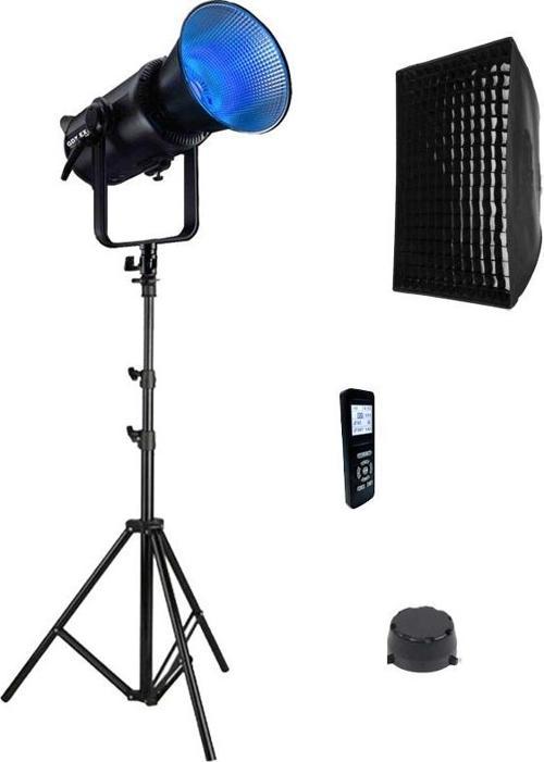 Exc-180RGB-II Rgb Led Video Işığı Full Set (Gridli 60x90 Softbox + 260 cm Kalın Işık Ayağı)