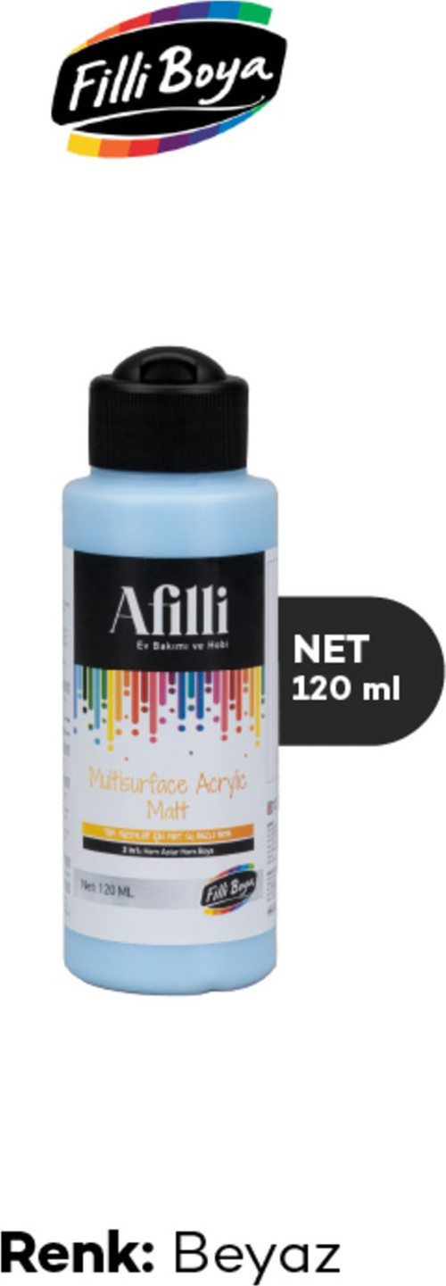 Afilli Multisurface Akrilik Mat 120 ml Beyaz