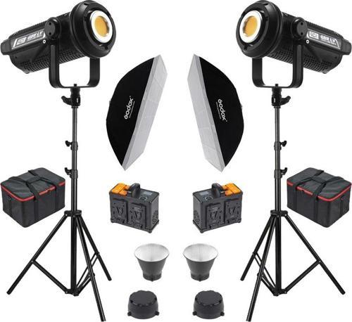 LV-700C-II 2'li Full Set (70x100 Softbox + 260 cm Kalın Işık Ayağı)