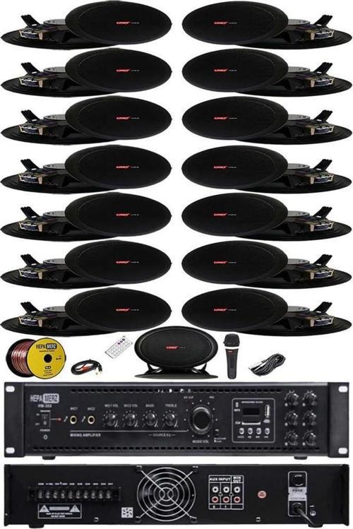 Black Maxx Paket-7 Tavan Hoparlörü ve 6 Bölgeli Amfi Ses Sistemi Paketi (Full Set)