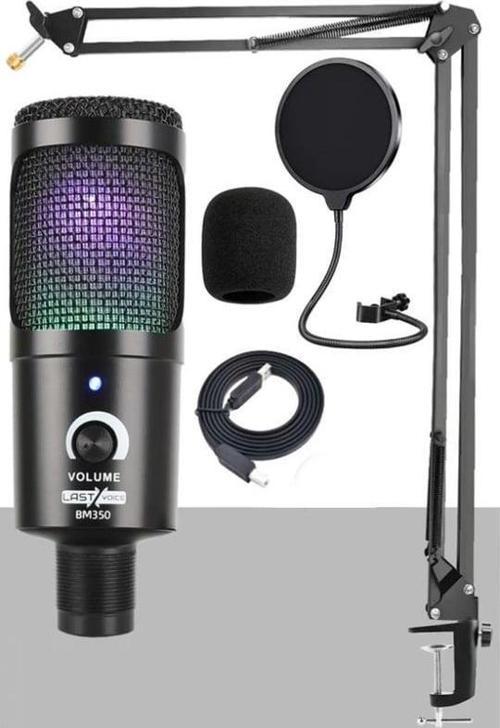 BM350 STA RGB Set Stüdyo Condenser Usb Pc Mikrofonu (Stand ve Filtreli)