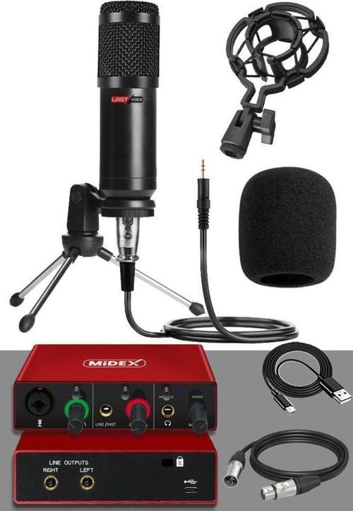 BM800 GLX Basic Set BM800 Mikrofon Midex GLX-500 PRO Ses Kartı
