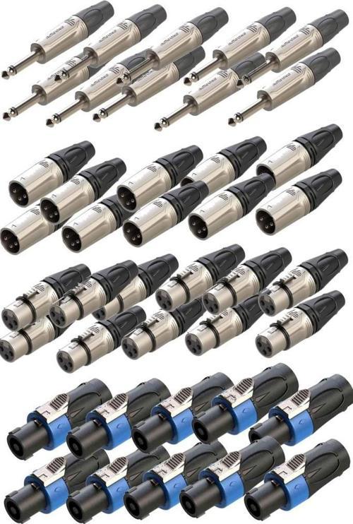 Connection Paket-5 Jak XLR Speakon Konnektör Paketi