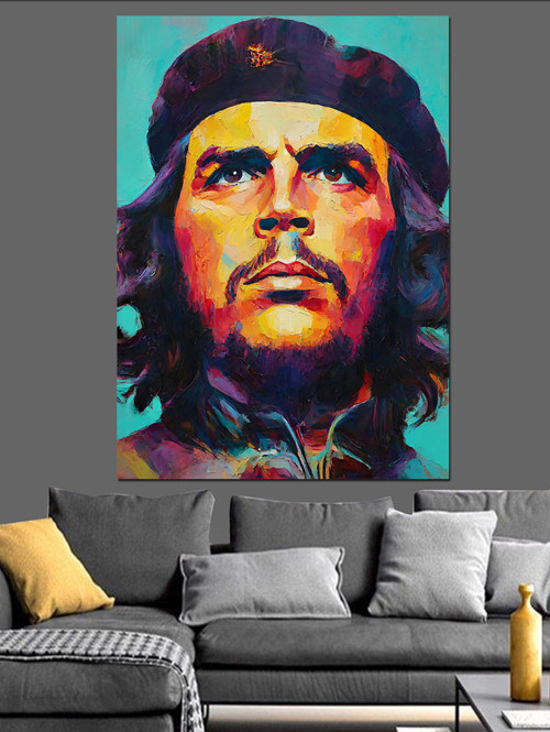 Che Guevara Pop Art Portresi Dekoratif Kanvas - Mdf Ahşap Tablo
