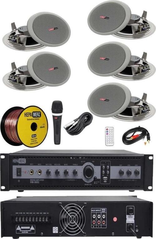 Maxx Paket-2 Tavan Hoparlörü ve 3 Bölgeli Amfi Ses Sistemi Paketi (Full Set)