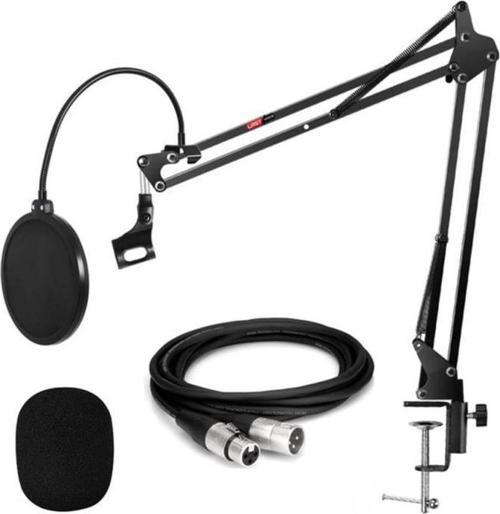 Nb39PSX Set Stüdyo Masa Mikrofon Standı Pop Filtre XLR Kablo